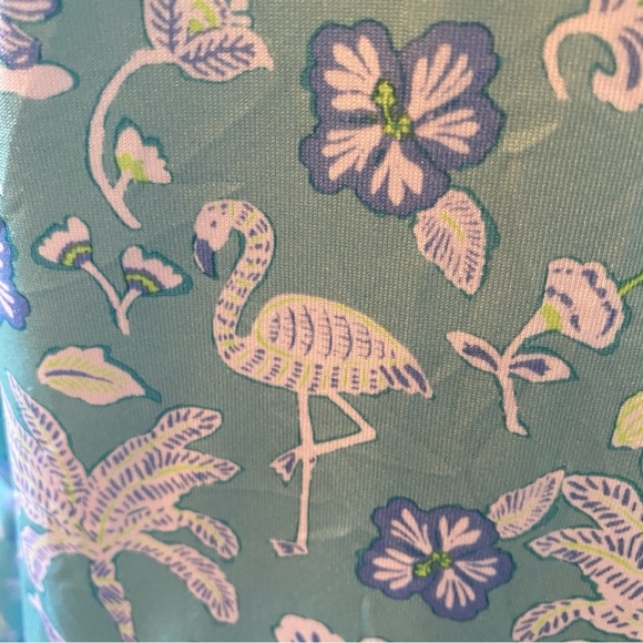 Vineyard Vines • Tropical Flamingo Floral 3/4 Sleeve Preppy Shirt Dress • Size S - Picture 7 of 8